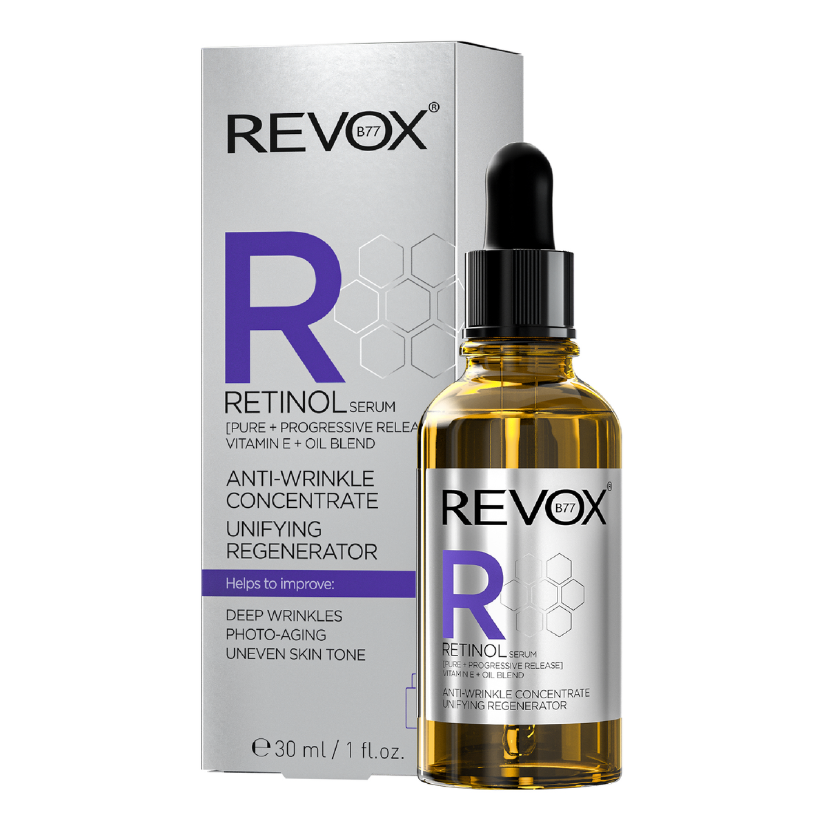 Serum ngăn ngừa lão hóa chứa retinol cho da mặt Revox B77 R Retinol - 30ml; chỉ dùng ngoài da